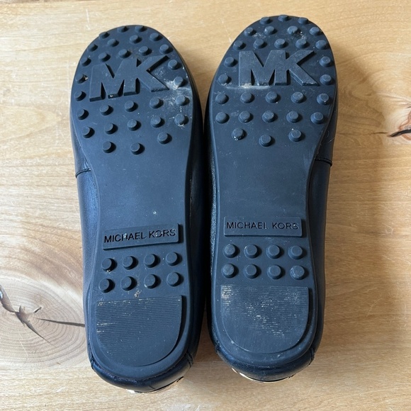 MICHAEL MICHAEL KORS MOCCASINS 7.5 BLACK LEATHER RUBBER SOLE DRIVING LOAFER - Picture 11 of 12